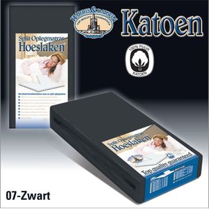 Split Katoen Zwart 200x200/220cm