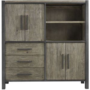 SALE - Opbergkast Morandi (136 Cm) Eiken Grey | Nu Op Voorraad