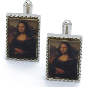 Manchetknopen - Kunst Mona Lisa Rechthoekig