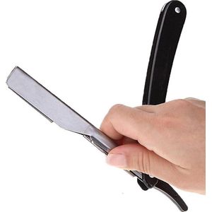 Scheermes |Barbiersmes| Uitklapmes| Shavette| Kappersmes| Kapper| Barbier| Klassiek scheermes|Zwart