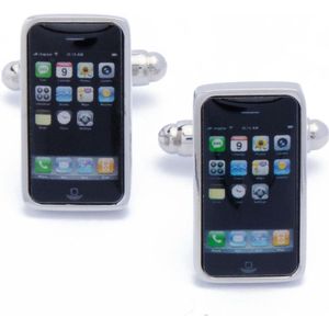 Manchetknopen - Smartphone Iphone Mobiele Telefoon Zwart