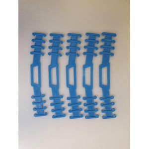 EarComfort set van 5 stuks blauw - Earsaver - Ear saver medisch getest - Mondkapjes dragen zonder pijn en irritatie - mondkapjes houder - earsavers mondmasker - mondkapje beschermstuk - draagband mondmasker - earbuddies - strip voor mondkapje