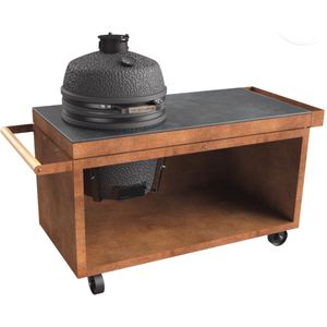 Kamado Table Corten 150 PRO+ Corten Donker Grijs Keramiek