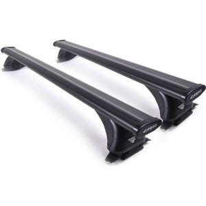 Farad Dakdragers - Jeep Cherokee Sport 2002 t/m 2007 - Open Dakrail - 100kg Laadvermogen - Aluminium - Wingbar - Luxset - Zwart