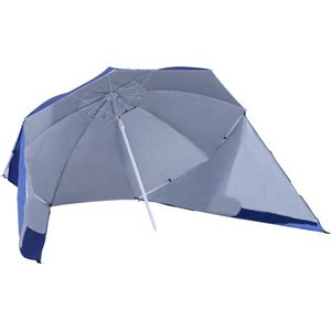 Nancy's Bracilete Parasol Parasol - Blauw, Wit - Metaal, Polyester - 82,68 cm x 78,74 cm x 49,21 cm