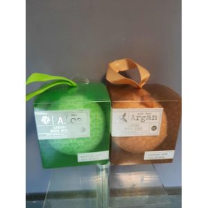bath bombs verrijkt met shea boter -met echte argan -met echte aloë vera - bruisballen voor bad - badbruisballen