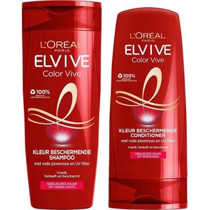 L'Oréal Elvive Color Vive - Shampoo 1x 250 ml & Conditioner 1x 200 ml - Pakket