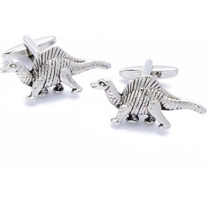 Manchetknopen - Dinosaurus Spinosaurus Zilverkleurig