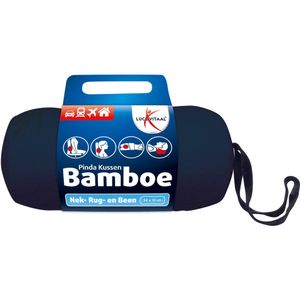 Lucovitaal - Bamboe Pinda Kussen - Blauw - 100% Bamboevezel - Ergonomische Ondersteuning