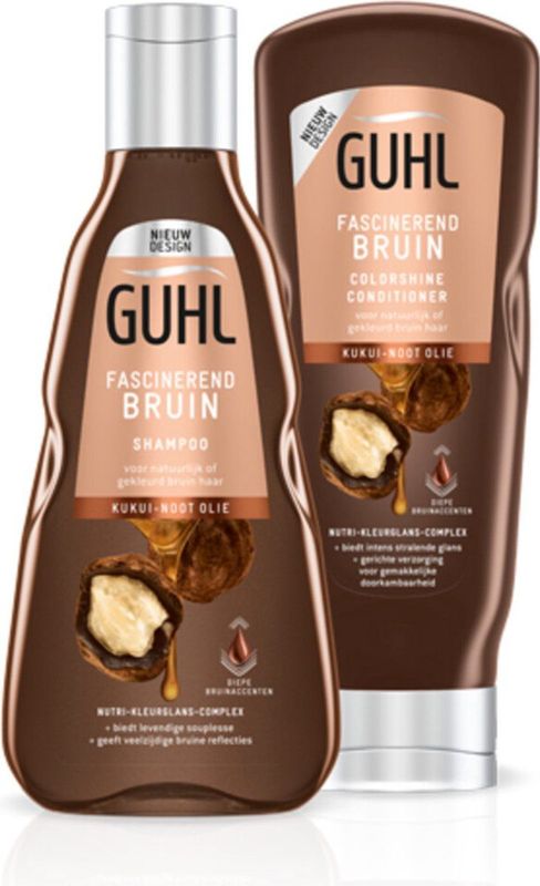 Guhl Fascinerend Bruin - Shampoo 1x 250 ml & Conditioner 1x 200 ml - Pakket