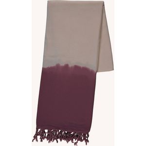 Lalay - Dip Dye Hamamdoek Dusty Rose 170x90cm - dusty rose - 170 - 90 - dunne bamboe hamamdoek - pareo hamamdoek - sarong - bikini cover up
