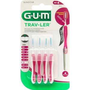 3x GUM Trav-Ler Ragers Aubergine 1.4mm blister à 4 stuks