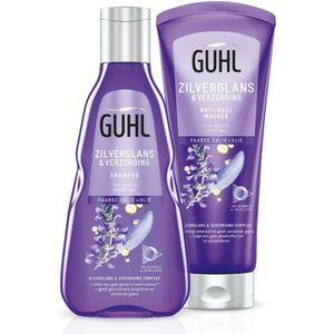 Guhl - Zilverglans & Verzorging - Shampoo en Anti-Geel Masker - Voor Grijs of Blond Haar - Noni en Olie