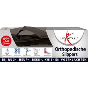 3x Lucovitaal Orthopedische Slipper Zwart Maat 45-46 1 paar