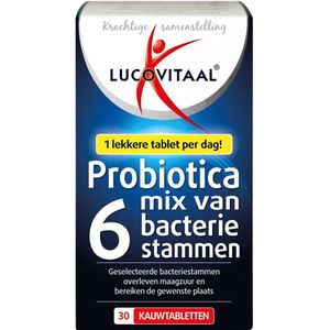 3x Lucovitaal Probiotica Mix van Bacteriën 30 kauwtabletten