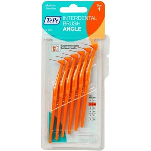 6x TePe Angle Interdentale Ragers 0,45 mm Oranje 6 stuks