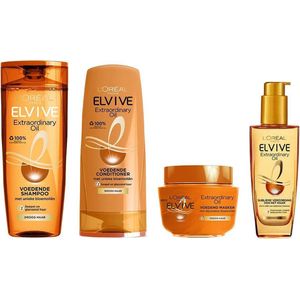 L'Oréal Elvive Extraordinary Oil - Shampoo, Conditioner, Haarmasker & Haarolie - Pakket