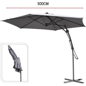 UBT Zweefparasol Marina - 300 x 300 cm - Garden C. Parasol - Grijs / Antraciet