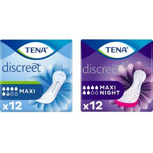 TENA - Discreet Maxi - Incontinentieverband - Dag- en Nacht Pakket
