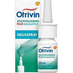 2x Otrivin Zoutoplossing Plus Eucalyptus Neusspray 20 ml