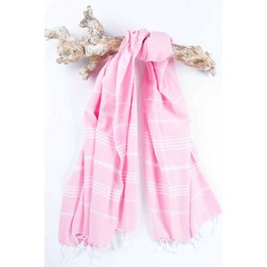 Hamamdoek Take Me To The Beach! Pink 180x100cm