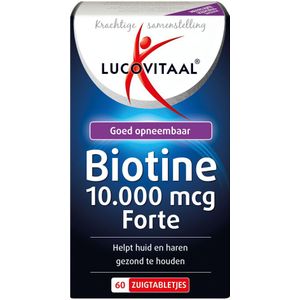 3x Lucovitaal Biotine 10.000 mcg Forte 60 zuigtabletten