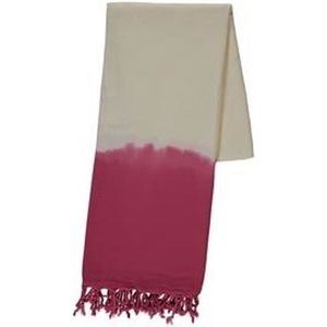 Lalay - Dip Dye Hamamdoek Fuchsia 170x90cm - fuchsia - 0 - 0 - dunne bamboe hamamdoek - pareo hamamdoek - sarong - bikini cover up