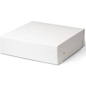 10 stuks - Taartdoos karton - 30x30x8cm - wit - gebaksdoos karton - cake doos