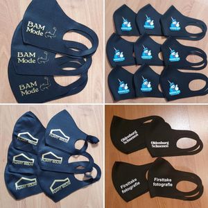 FlexMade mondmaskers - gepersonaliseerd - zwart