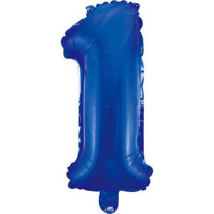 Folieballon 1 jaar blauw 86cm