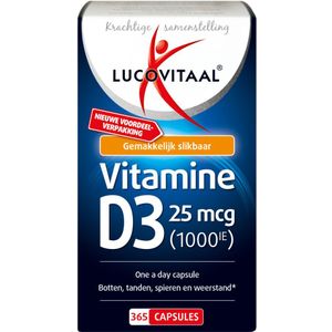 3x Lucovitaal Vitamine D3 25mcg 365 capsules
