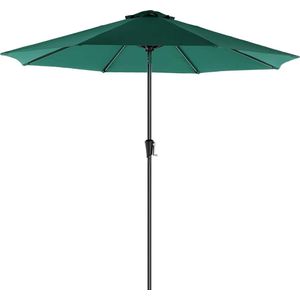 Nancy's Fordyce Parasol - Zonwering - Achthoekig - Inklapbaar - Zwengel - Polyester - Groen - Rood - 3 m