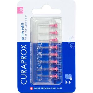 3x Curaprox Interdentale Rager Prime Navulling CPS 08 Roze 3,2mm 8 stuks