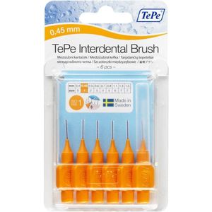 6x TePe Ragers 0,45 mm Oranje blister à 6 stuks