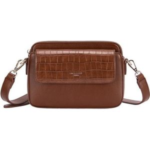 Crossbody tas  David Jones - Bruin-  met Croco