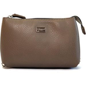 Schoudertas - Crossbody tas David Jones - Taupe - mini met ketting