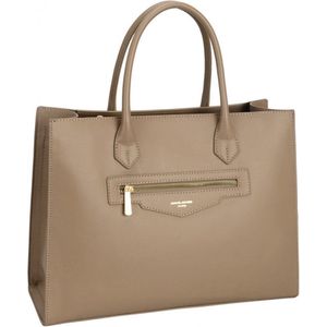 Handtas David Jones Paris - Taupe - A4-formaat