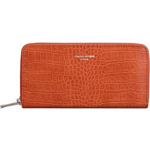 Portemonnee David Jones Paris - Croco - Coral oranje