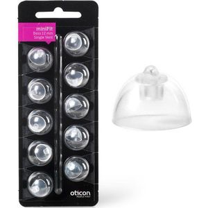 Oticon miniFit Bass tip 12mm enkele venting