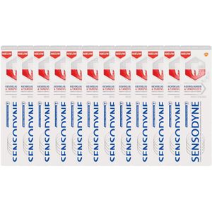 Sensodyne - Gevoeligheid & Tandvlees Whitening - Tandpasta - Voordeelverpakking 12x75ml