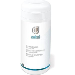 Audinell | Desinfecterende reinigingsdoekjes in Dispenser | 90 doekjes | hoortoestel oorstukje gehoorbescherming zwemdopjes