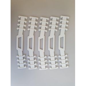 EarComfort LUXE set van 5 stuks wit - Earsaver medisch getest - Ear saver - Mondkapjes dragen zonder pijn en irritatie - mondkapjes houder - earsavers mondmasker - mondkapje beschermstuk - draagband mondmasker - earbuddies - strip voor mondkapje