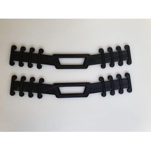 EarComfort set van 10 stuks !! LUXE zwart - Earsaver medisch getest - Ear saver - Mondkapje dragen zonder pijn en irritatie - mondkapjeshouder - earsavers mondmasker - aantrekhulp - mondkapje beschermstuk - draagband mondmasker - strip voor mondkapje