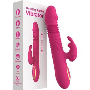 Pulsing Rabbit Tarzan Vibrator - Met Stotende Werking - Clitoris & G-spot Stimulator - Geruisloos- Roze