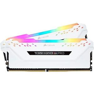 Corsair Vengeance RGB PRO 16GB (2x8GB) DDR4 2666MHz C16 XMP 2.0 Enthousiast RGB LED-verlichting geheugenset 3000 MHz. 2x8GB Vengeance RGB PRO Weiß