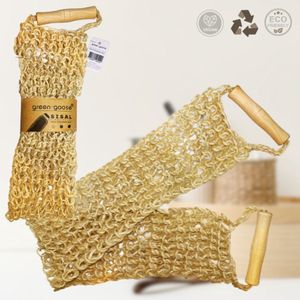 green-goose Rugscrubber Sisal Bamboe | Natuurlijke Rugspons | Rugschrobber | Biologisch Afbreekbaar