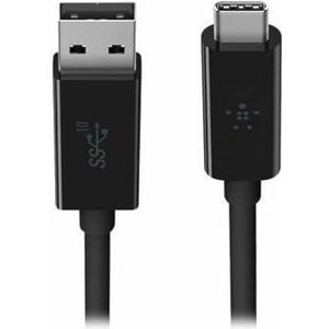 Belkin USB 3.1 USB-C-naar-USB-A-kabel, 0,9 m (USB-IF-gecertificeerd, 10 Gbps, Ultra HD 4k), zwart