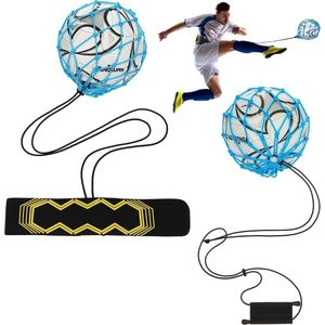 Global Park Voetbal / volleybal / rugby kick throw trainer solo praktijk training hulp controle vaardigheden verstelbaar (fluorescerend