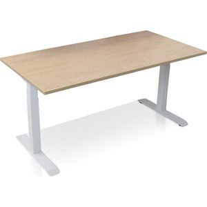 Zit-sta bureau elektrisch verstelbaar - MRC PRO-L 2.0 NEN-EN 527 | 180 x 80 cm | frame wit - blad wild peren | memory functie met 4 standen | 150kg draagvermogen