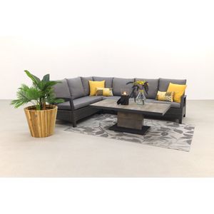 Darwin/Jersey deluxe lounge dining set - antraciet